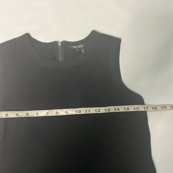 NIC+ZOE SLEEVELESS BLACK SPLIT HEM BLOUSE SIZE S - Picture 6 of 7